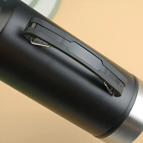 Termo Acero Inoxidable Liso 1L Con Asa Negro