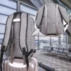 Mochila Para Notebook Carry Impermeable Antirrobo Usb Gris