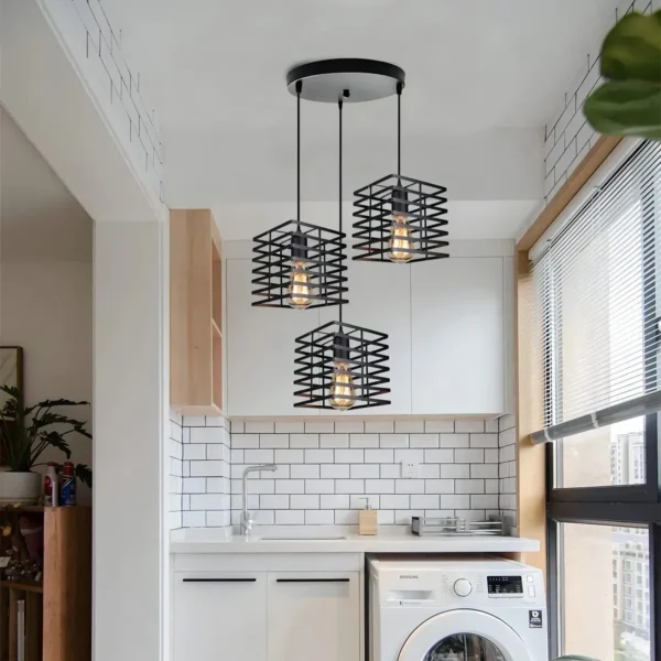 Lámpara De Colgar De 3 Luces Estilo Moderno