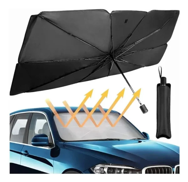 Parasol De Auto Parabrisas Forma De Paraguas Sol