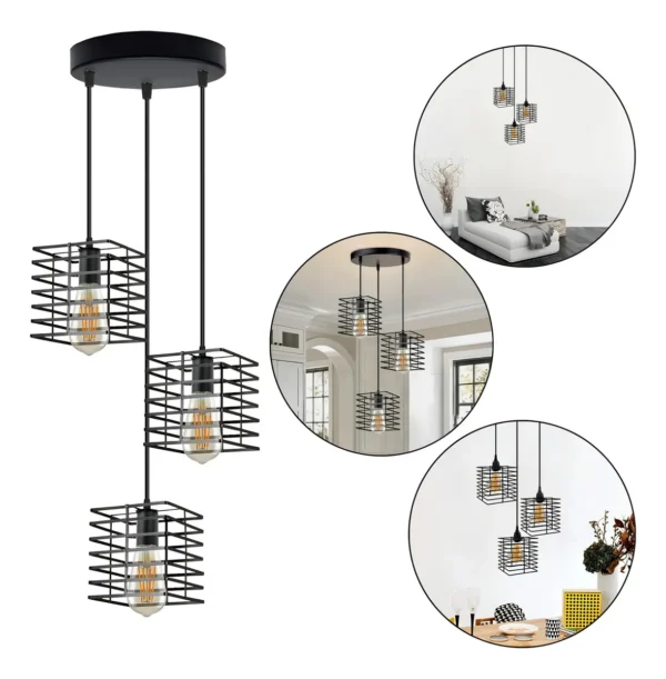 Lámpara De Colgar De 3 Luces Estilo Moderno