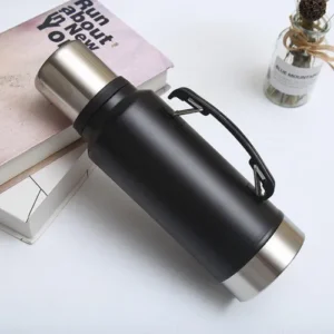 D_NQ_NP_2X_836160-MLA96418866378_102025-F Termo Acero Inoxidable Liso 1L Con Asa Negro