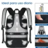 Mochila Para Notebook Carry Impermeable Antirrobo Usb Gris