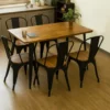 Pack X5 Silla Metálica De Madera