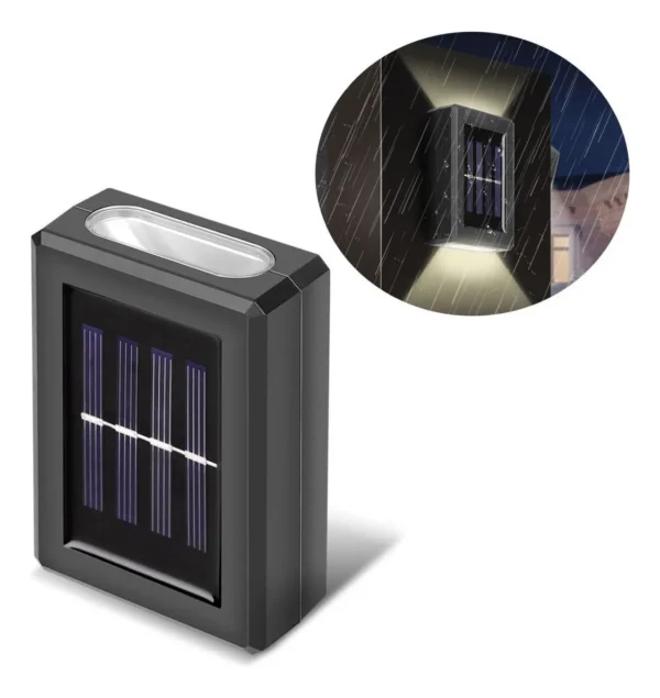 Foco Lámpara Aplique Solar Led Decoración Fotocélula Calida