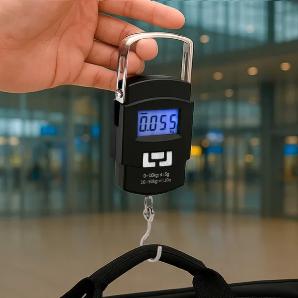 Balanza Portátil Digital Ideal Equipaje Capacidad 50kg y Pantalla LCD