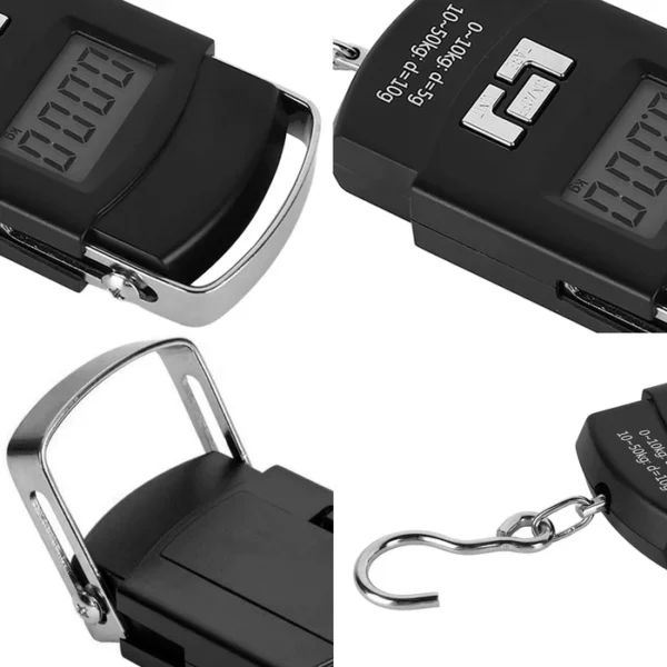 Balanza Portátil Digital Ideal Equipaje Capacidad 50kg y Pantalla LCD