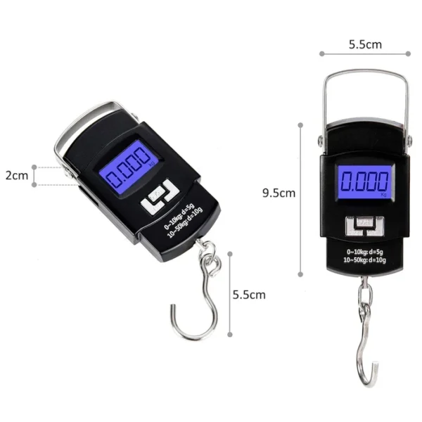 Balanza Portátil Digital Ideal Equipaje Capacidad 50kg y Pantalla LCD