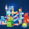 Juego Bloques Magneticos Dinosaurios C/luz 123pcs