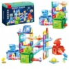 Juego Bloques Magneticos Dinosaurios C/luz 123pcs