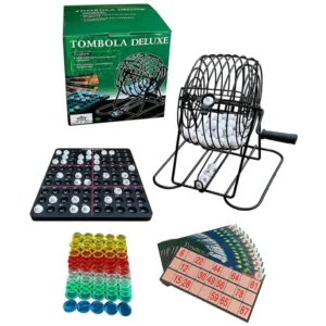 Juego De Mesa Familiar Bingo Con Bolillero De Metal