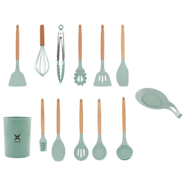 Juego Menage CROiX en Silicona y Madera con 13 Piezas