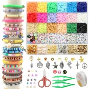 Kit Pulseras y Collares Polímero Arcilla+ 5000 psc
