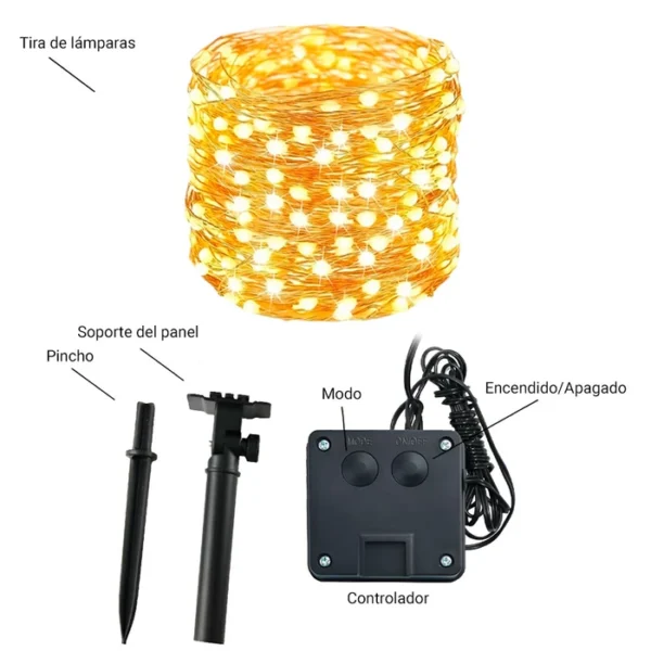 Guía de 200 Luces LED Luciérnagas 20m de Largo