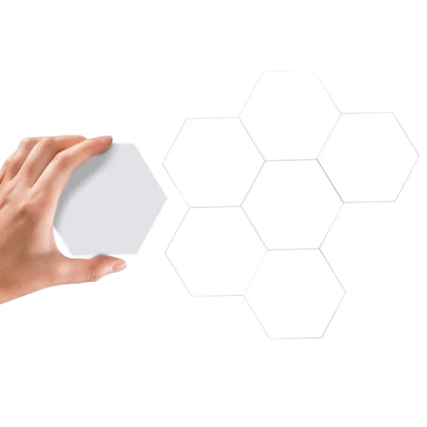 Módulos LED Hexagonales Táctiles en Colores con Control Remoto - 6 Módulos