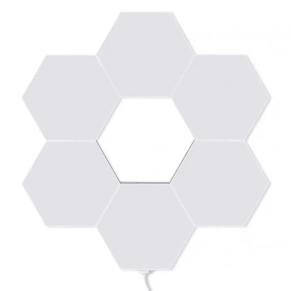 Módulos LED Hexagonales Táctiles en Colores con Control Remoto - 6 Módulos