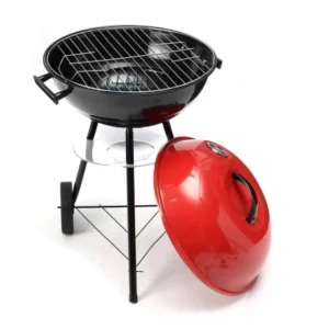 Parrillero Movil Bbq Portatil C/Ruedas yTapa 72x43cm