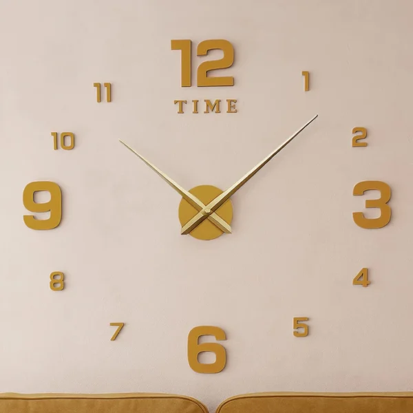 Reloj de Pared Adhesivo con Efecto 3D