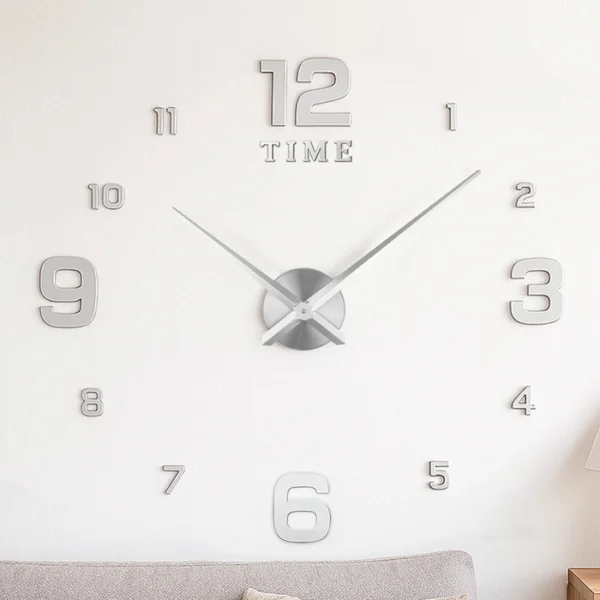 Reloj de Pared Adhesivo con Efecto 3D