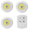 Set de 3 Luces Multiuso a Pilas Faros LED con Control Remoto