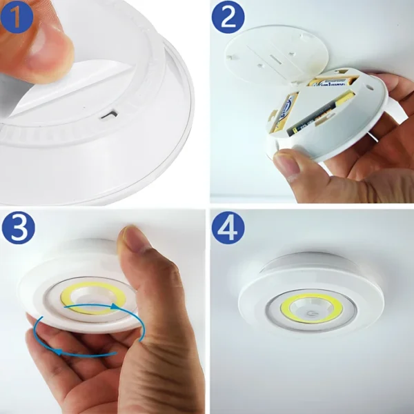 Set de 3 Luces Multiuso a Pilas Faros LED con Control Remoto