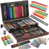 Set Arte Madera 123p Dibujo Valija Escolar Marcador