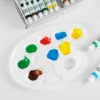Set Arte X30 Pintura Acrílica Pinceles Paleta Color