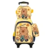 SetX3 Mochila Capibara Carrito Infantil Escolar