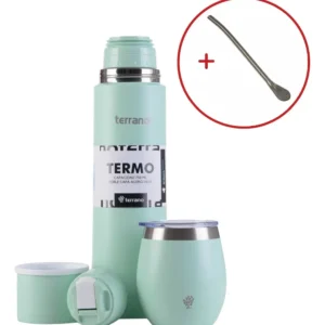 Set Termo Terrano 750ml + Mate Acero + Bombilla De Regalo
