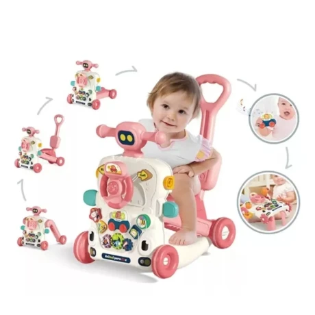andador-caminador-bebe-musical-buggy-con-guia-6-en1-rosa (1) Andador Caminador Bebé Musical Buggy con Guía 6 En 1