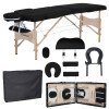 Cama Camilla Masajes Portatil Plegable 2 Secciones - Azul