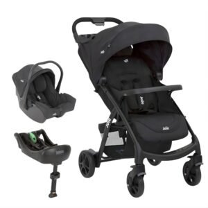 Cochecito Joie Muze LX + Baby Silla Juva + Base - Negro