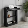 escritorio-plegable-con-estantes-blanco-negro.jpg Escritorio plegable con estantes blanco - Negro