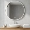 espejo-lumax-doddy-marco-redondo-con-desempanador-y-luz-90cm-blanco.jpg Espejo de pie o pared Glamour Lumax 160x50 cm living dormitorio - Blanco