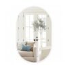 espejo-vertical-lumax-flox-marco-ovalado-50-x-80cm-blanco.jpg Espejo de pie o pared Glamour Lumax 160x50 cm living dormitorio - Blanco
