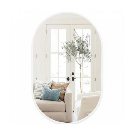 espejo-vertical-lumax-flox-marco-ovalado-50-x-80cm-blanco.jpg Espejo de pie o pared Glamour Lumax 160x50 cm living dormitorio - Blanco