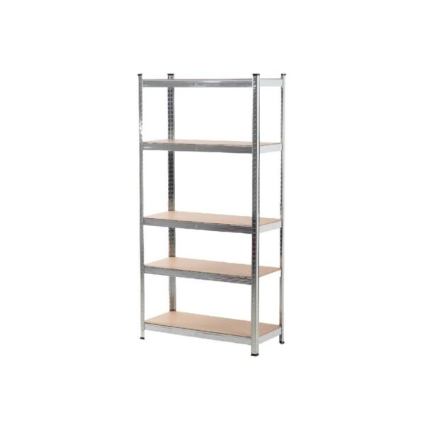 Estanteria Metálica con 5 Estantes Madera MDF 180x90x40cm - Gris