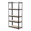 Estanteria Metálica con 5 Estantes Madera MDF 180x90x40cm - Gris