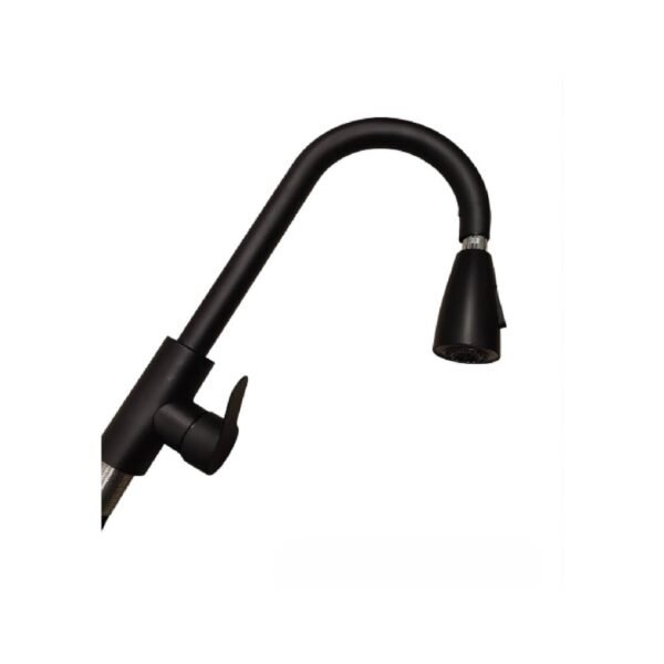 Grifo de cocina gourmet extensible de una sola manija - Negro Mate