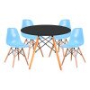 juego-de-comedor-con-mesa-circular-de-80cm-4-sillas-eames-azul-negro.jpg Juego de comedor Con Mesa Circular de 80cm + 4 Sillas Eames - Blanco/Blanco
