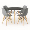 juego-de-comedor-con-mesa-circular-de-80cm-4-sillas-eames-gris-negro.jpg Juego de comedor Con Mesa Circular de 80cm + 4 Sillas Eames - Blanco/Blanco