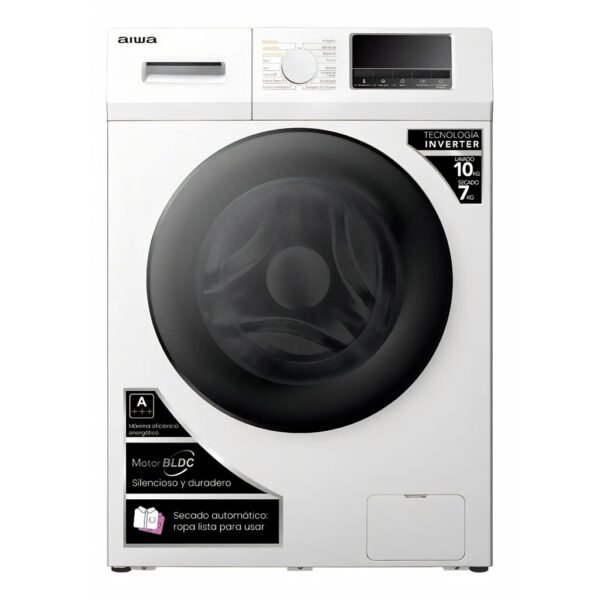 Lavasecarropas Automático Inverter Aiwa 10kg/7kg Frontal - Blanco
