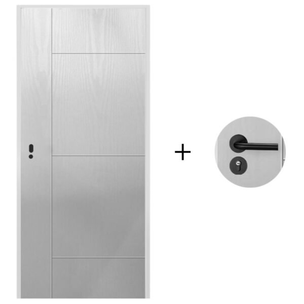 puerta-desarmada-interior-en-mdf-con-marco-y-cerradura-lumax-blanca-tramada-diseno-ankara-herraje-negro.jpg Puerta Desarmada Interior en MDF con Marco y Cerradura Lumax - Blanca tramada Diseño Ankara Herraje Negro