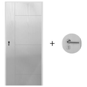 puerta-desarmada-interior-en-mdf-con-marco-y-cerradura-lumax-blanca-tramada-diseno-ankara-herraje-plateado.jpg Puerta Desarmada Interior en MDF con Marco y Cerradura Lumax - Blanca tramada Diseño Ankara Herraje Plateado