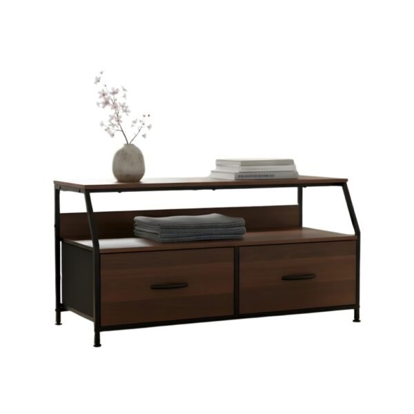 rack-tv-selecta-madera-marron-con-2-cajones-y-estantes-rack-tv-selecta-madera-marron-con-2-cajones-y-estantes.jpg Rack TV Selecta Madera Marrón con 2 Cajones y Estantes