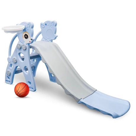 tobogan-infantil-con-aro-de-baloncesto-varios-colores-azul Tobogán Infantil Con Aro De Baloncesto